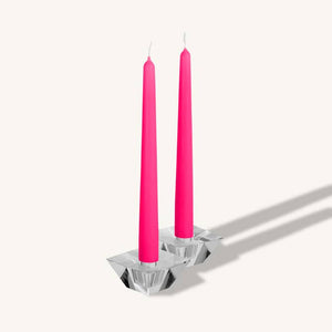 Fuchsia Pink Taper Candles - 10 Inch - 4 Pack