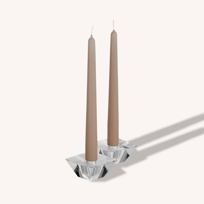 Taupe Taper Candles - 12 Inch - 4 Pack