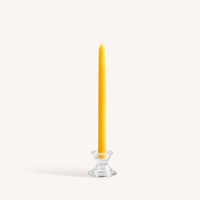 Yellow Beeswax Candles  - 12 inch - 2 Pack