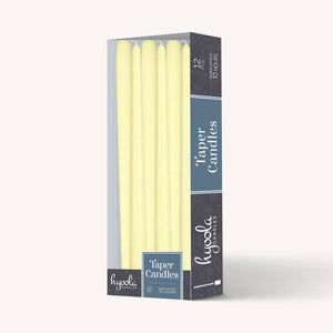 Ivory Taper Candles - 12 Inch - 12 Pack