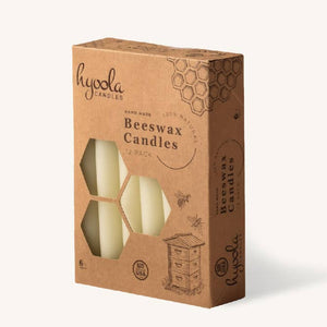 White Beeswax Candles - 6 Hours - 12 Pack