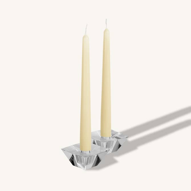 Wool White Taper Candles - 12 Inch - 4 Pack