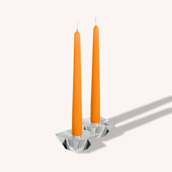 Orange Taper Candles - 10 Inch - 12 Pack