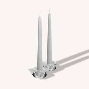 Light Grey Taper Candles - 12 Inch - 4 Pack