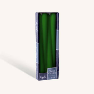 Hunter Green Taper Candles - 12 Inch - 4 Pack