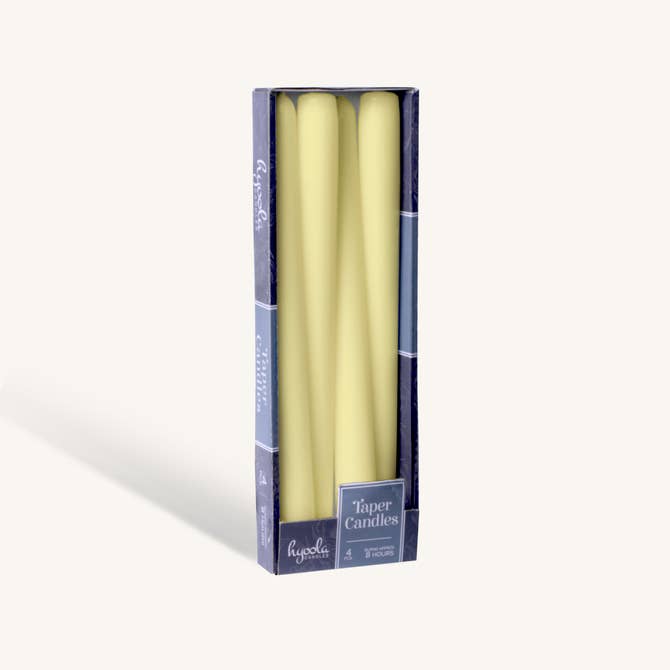 Ivory Taper Candles - 12 Inch - 4 Pack