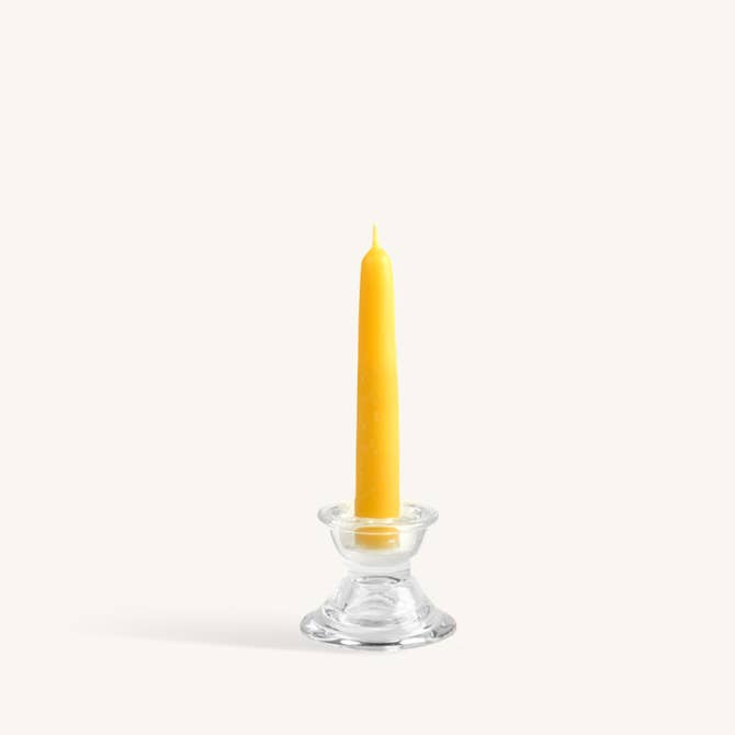 Yellow  Beeswax Candles - 6 inch  - 2 Pack