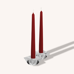 Burgundy Taper Candles - 14 Inch - 12 Pack
