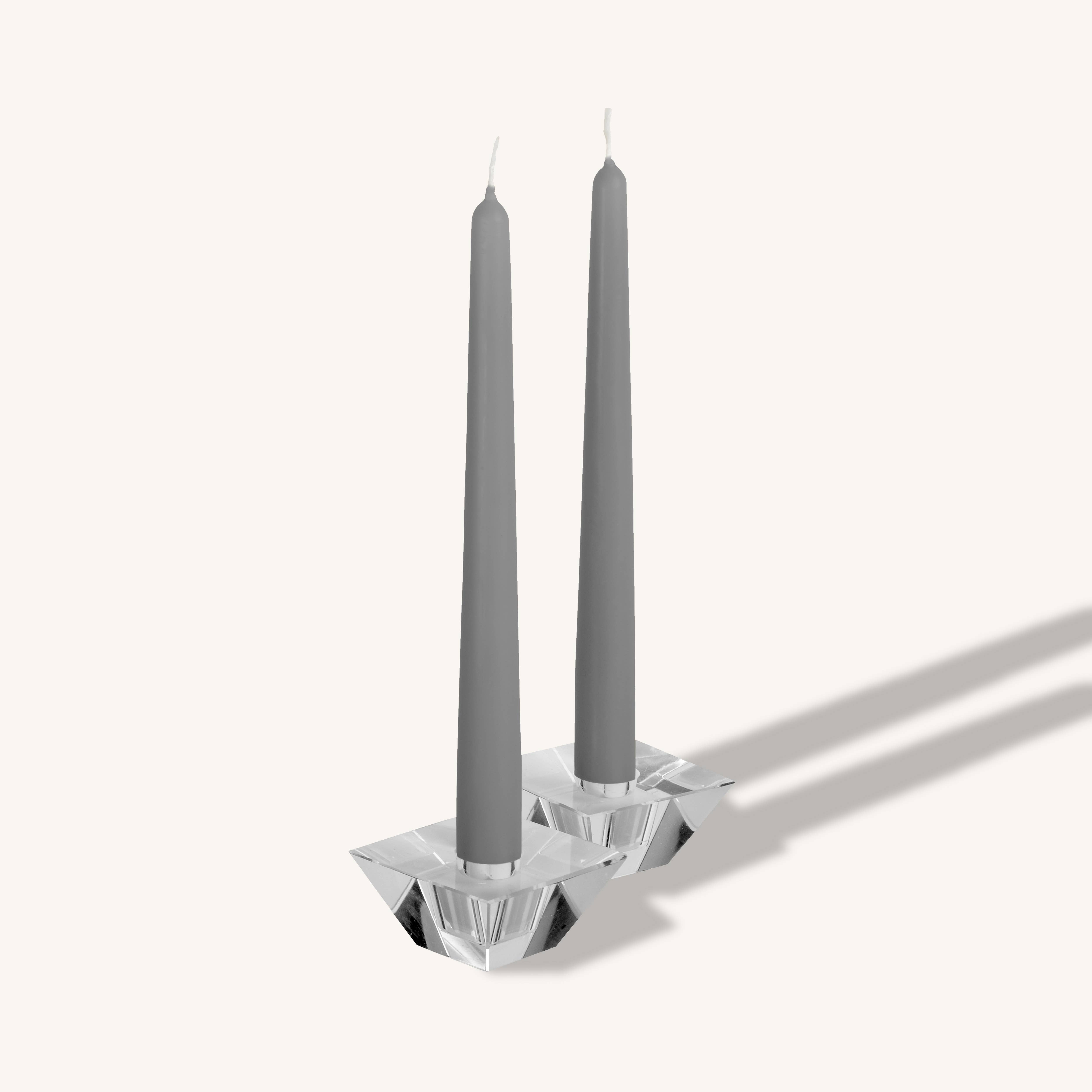 Grey Taper Candles - 14 Inch - 12 Pack