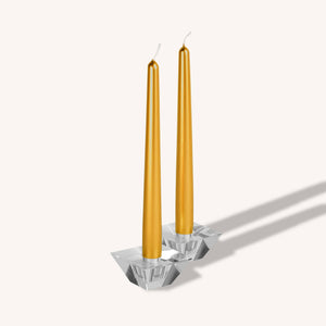 Metallic Gold Taper Candles - 10 Inch - 12 Pack