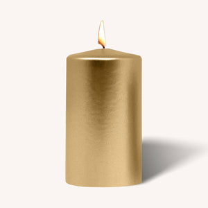 Metallic Antique Gold Pillar Candle - 2.75 x 5" - 6 Pack