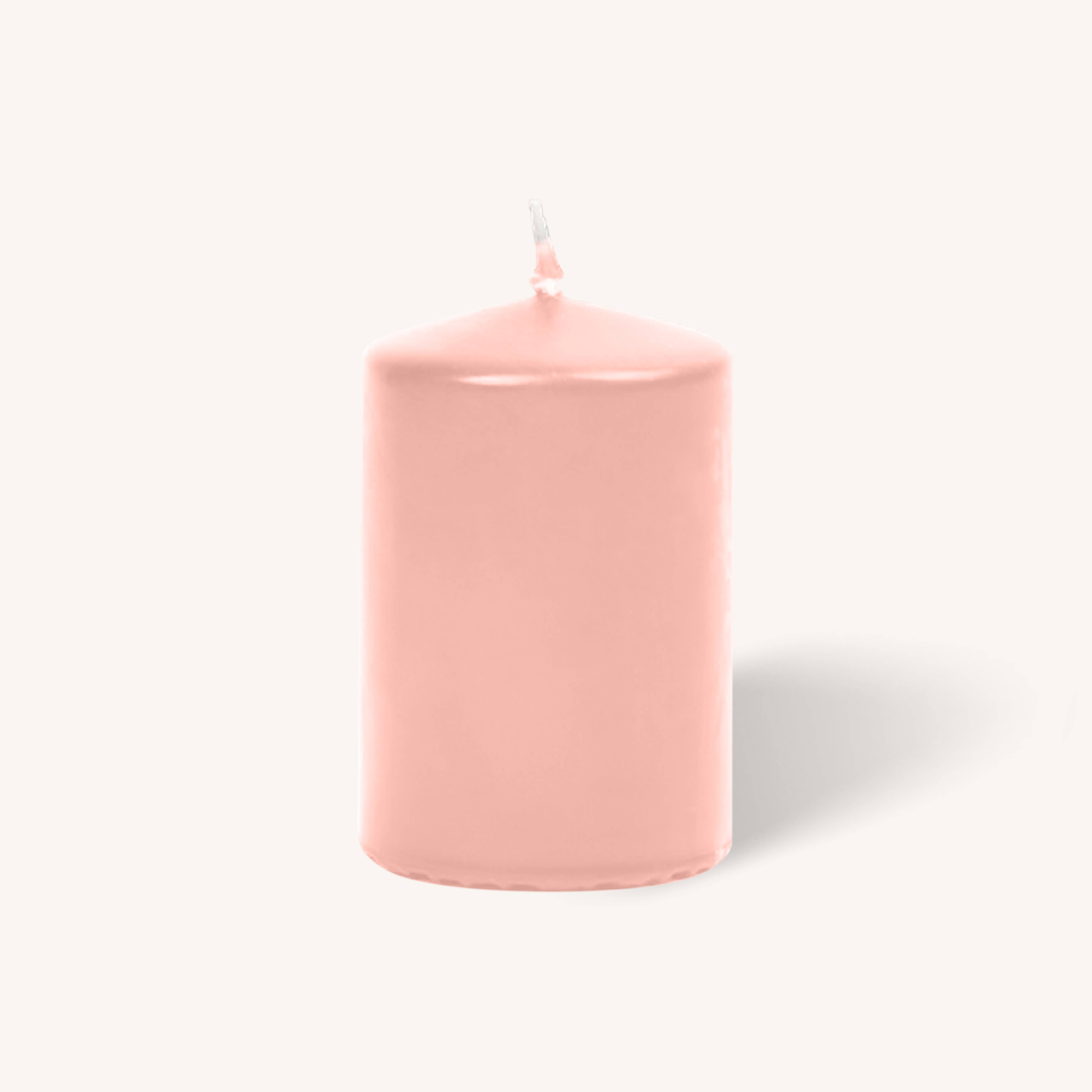 Rose Pink Pillar Candles - 2" x 3" - 4 Pack