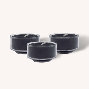Scented Tealight Candles - Black - 6 Hours - 15 Pk