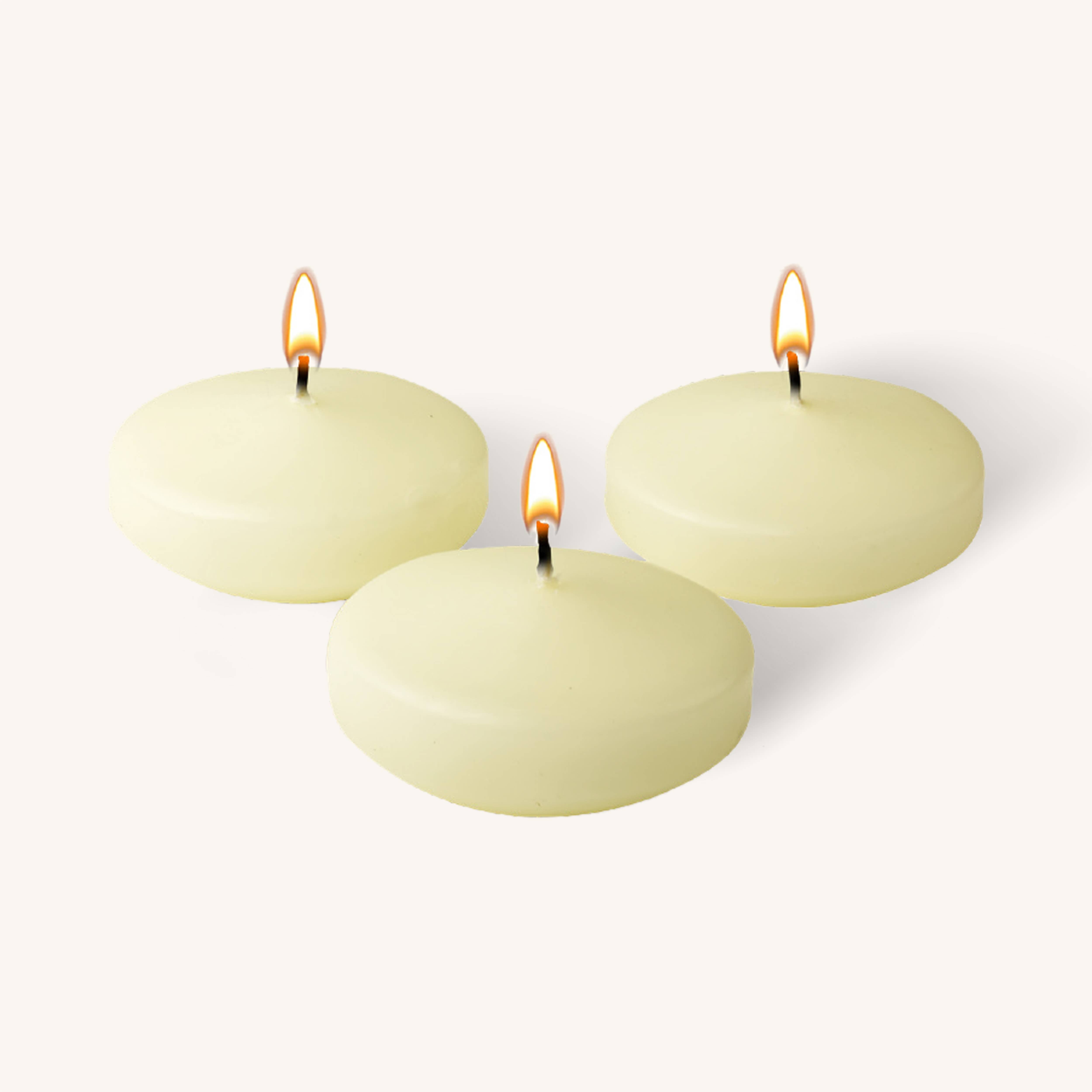 Floating Candles - Ivory - Large - 12 Pack