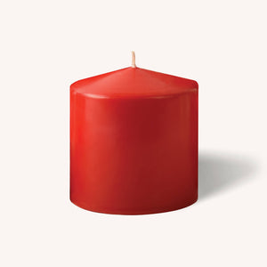 Red Pillar Candles - 3" x 3" - 6 Pack