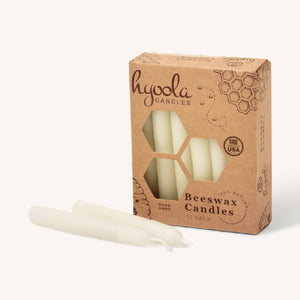 White Beeswax Candles - Small - 12 Pack