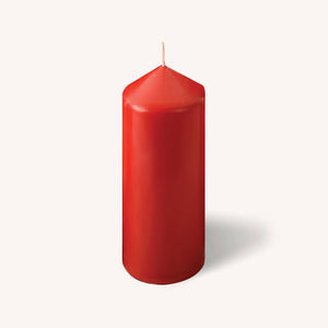 Red Pillar Candles - 2" x 6" - 4 Pack