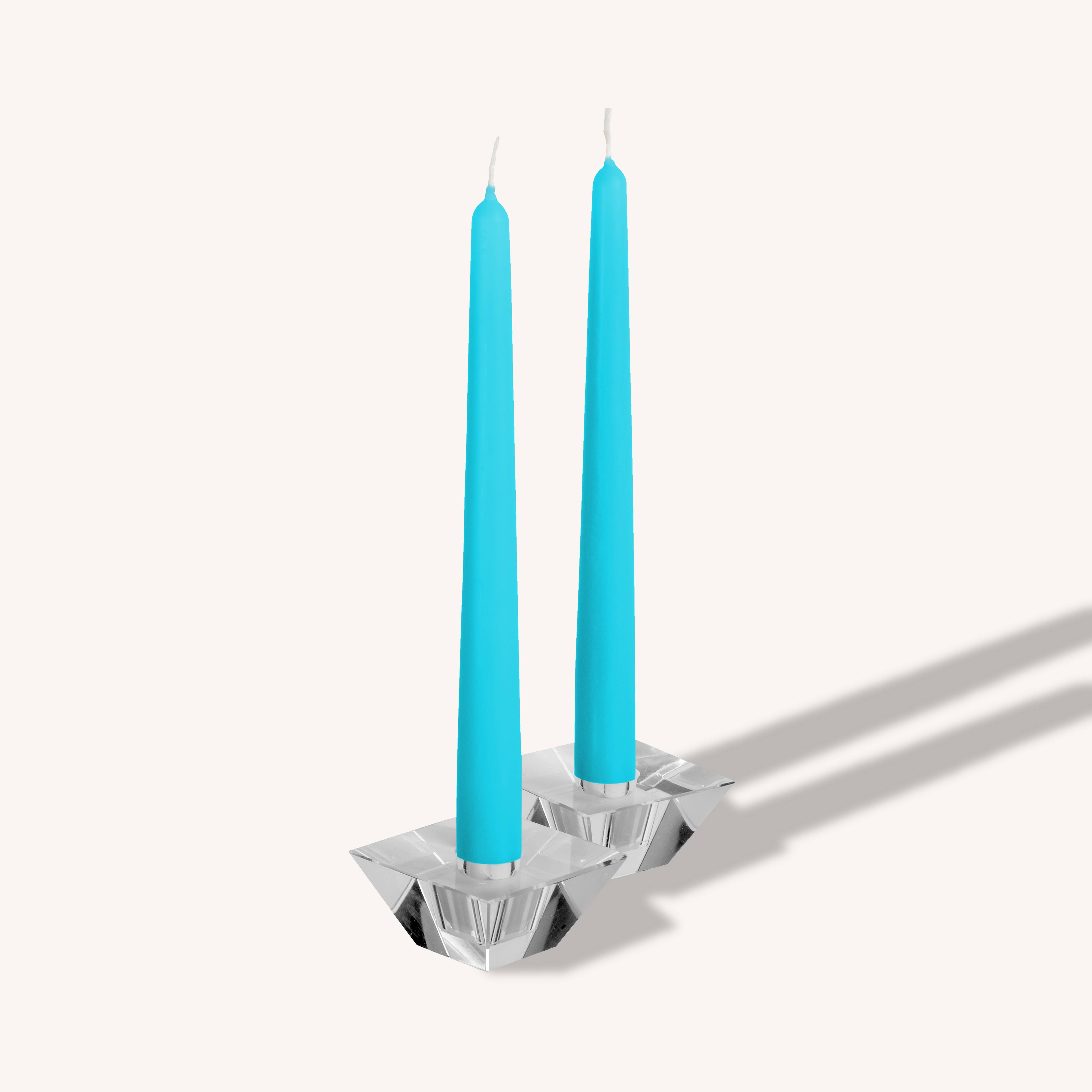Turquoise Taper Candles - 10 Inch - 12 Pack