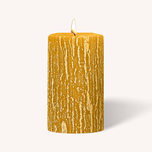 Timberline Pillar Candles - Mustard - 3" x 5" - 6 Pack