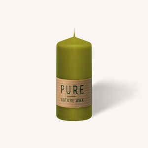 Pure Nature Wax Green Pillar Candle - 2.3" x 5" - 4 Pack
