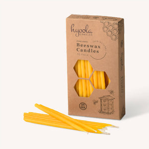 Yellow Beeswax Candles - Medium - 50 Pack