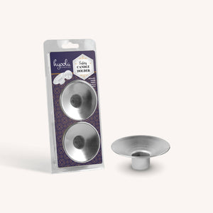 Safety Candle Holder - Silver - 2 Pack