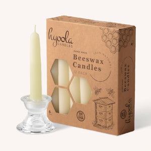 White Beeswax Candles - 4 Hours - 12 Pack
