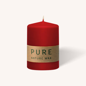 Pure Nature Wax Red Pillar Candle - 2.7" x 3.5" - 3 Pack