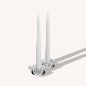 White Taper Candles - 10 Inch - 12 Pack