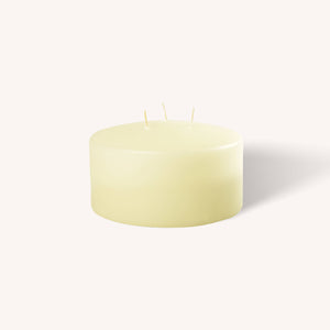 Ivory 3 Wick Pillar Candles - 6" x 3"