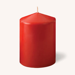 Red Pillar Candles - 4" x 8" - 2 Pack