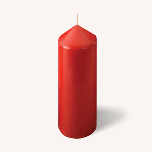Red Pillar Candles - 2" x 8" - 4 Pack
