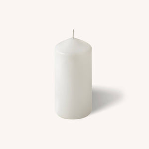 White Pillar Candles - 2" x 4" - 4 Pack