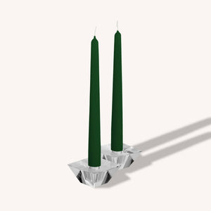 Hunter Green Taper Candles - 14 Inch - 12 Pack